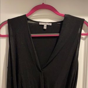 Black Express v-neck tank top